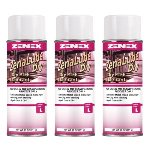 Zenex ZenaLube Dry PTFE 496205 Dry PTFE Lubricant, 3 Pack