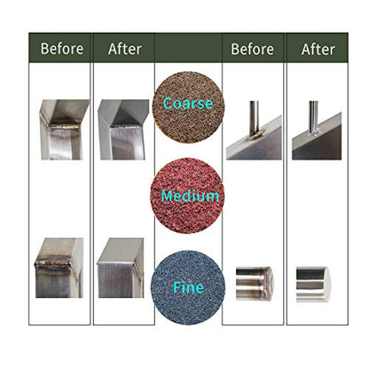 2 Inch Sanding Discs Assortment,Surface Conditioning Discs,Quick Change Design,Coarse/Medium/Fine 60 Pcs and 1/4'' Pad Holder 1Pcs.