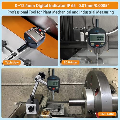 Electronic Digital Dial Gauge Measurement Indicator Accuracy 0.0005in - size: waterproofing 0-0.5 Inch/12.7 mm