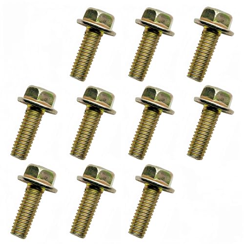 3/8" x 1" Flanged Hex Toothed Bolt by Color Zinc Plated, Alloy Steel,Grade 5.(10pcs Pack) by Metalsuberg - size: 3/8" x 1" 10pcs