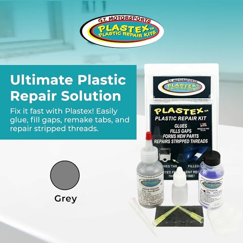 Plastex Plastic Repair Kits - Easily Glue, Repair or Remake Broken Plastic, Fiberglass, Wood & More! (Standard Gray Kit) - color: Gray, size: 30 grams