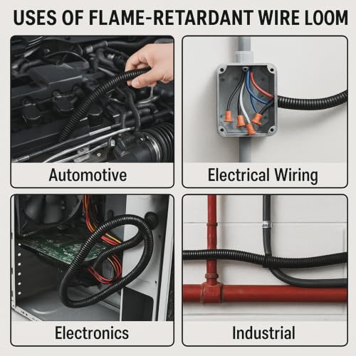 Electriduct 1" Flame Retardant Polypropylene Split Wire Loom - 25 Feet - size: 1 Inch