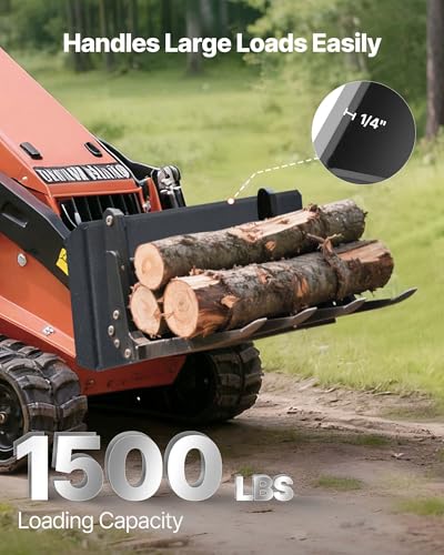 VEVOR 1/4" Mini Skid Steer Mount Plate, Universal Quick Attach Mount Plate, Easy to Bolt, 1500lbs Load Capacity, Heavy Duty Steel Loader Plates Compatible with Toro Dingo Skid Steers & Tractors - size: 1/4 inch mini