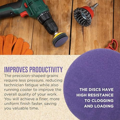 Dura-Gold Premium 2" Purple Film Ceramic Sanding Discs, 36 Disc Variety - style: Variety Pack