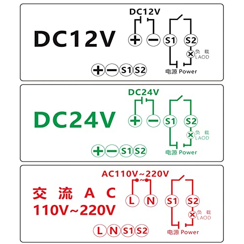 Programmable Cycle Timer Switch Timer Delay Relay LED Digital Display Timing Module (1Piece, AC220V)