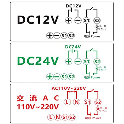 Programmable Cycle Timer Switch Timer Delay Relay LED Digital Display Timing Module (1Piece, AC220V)