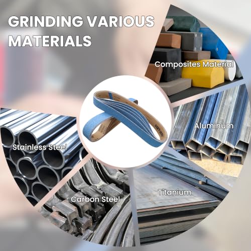 2x42 Sanding Belts 80 Grit, 10 Pack