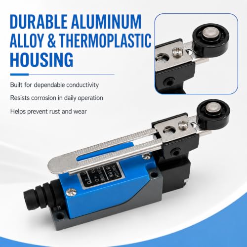Adjustable Roller Lever Arm Limit Switch NC-NO CNC Mill Router ME-8108 2Pcs