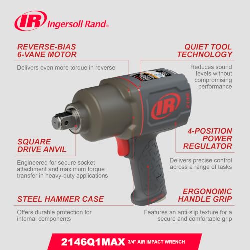 Ingersoll Rand 2146Q1MAX 3/4" Drive Air Impact Wrench - style: 2146QIMAX - Newer Model