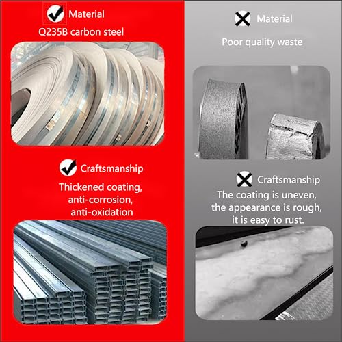 4 Pack Steel Shelf Bracket,Display Bracket,DIY Projects,Metal Strut Channel,Steel Slotted Bracket,Pipe Support, 12 Inch Long. - size: 12 Inch/ 4Pack