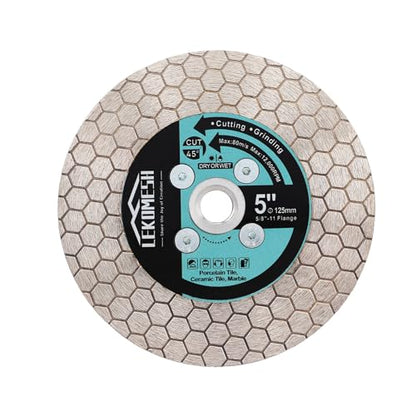 5 Inch/125MM Diamond Cutting Disc - Tile Saw Blade Cutting Wheel Double-Sided Diamond Discs for Cutting Grinding Porcelain Ceramic Tile Marble Granite,5/8"-11 Thread - size: 1 pc - 5 inch (125mm) - 5/8"-11 Thread