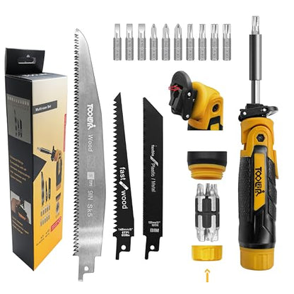 15-In-1 Manual Multi-Blades Hand Saw with Screwdriver - color: 15-in-1