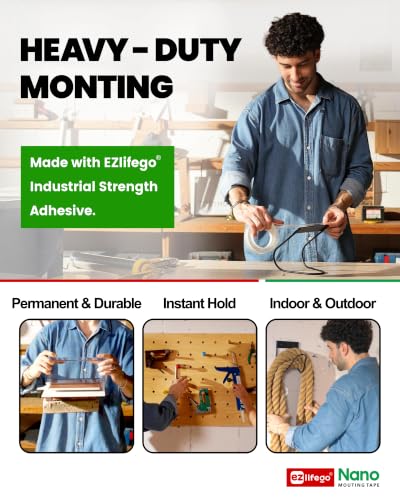 EZlifego Heavy Duty Invisible Bond Nano Double Sided Mounting Tape, 16.5FT - size: 16.5 Feet