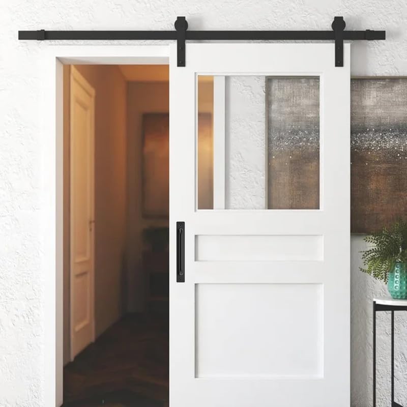 Ravinte Barn Door Handles 2 Pack Sliding Door Pulls, 6.3 in Hole Centers - size: 6.3 in Hole Centers