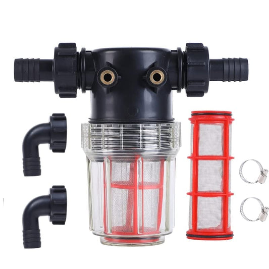 3/4''1/2''hose barb filter, sedimentation filter accessories for inlet water of pressure washer (304 stainless steel, with 40 mesh and 100 mesh filter screens)