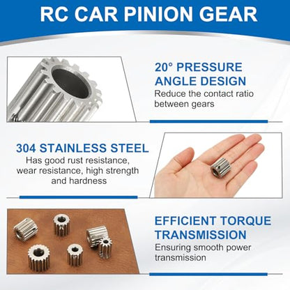 uxcell 1 Mod 16T Spur Gear 10mm Bore, 304 Stainless Steel Pinion Gear - size: 1 Mod 16T, 10mm