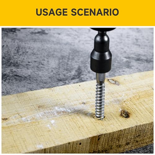 (20Sets) 1/4" x 1" Hex Head Lag Bolts, Heavy Duty Lag Screws with Washers, 304 Stainless Steel Bolts 18-8, Lag Screws Wood Screws, Partial Thread Bright Finish, 1/4 Bolt by Mywish - size: 1/4 x 1" (20 set)