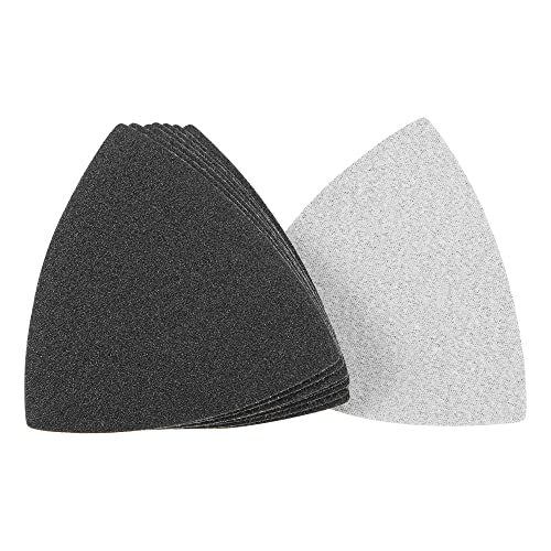 uxcell Triangular Sandpaper Hook and Loop Fit 3-1/2" 120 Grit 8pcs - size: 120 Grit