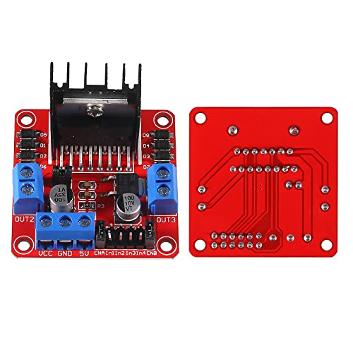 DIANN 2 Sets DC Gearbox Motor TT Motor 200RPM Tire Wheel DC 3-6V 1:48 Male Connector with 1Pc L298N Motor Drive Controller Board - style: Motor Sets