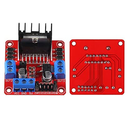 DIANN 2 Sets DC Gearbox Motor TT Motor 200RPM Tire Wheel DC 3-6V 1:48 Male Connector with 1Pc L298N Motor Drive Controller Board - style: Motor Sets