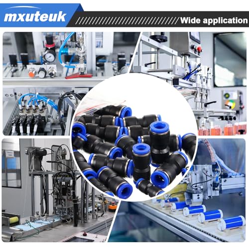 mxuteuk 110PCS Quick Connect Air Hose Fittings,4/6/8/10/12mm Straight Push to Connect Fittings,Air Line Fittings Push to Connect Fitting for Tube - size: 110PCS Metric Kit