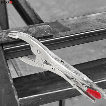 MAXPOWER 10" Curved Jaw Locking Pliers Set, 2.5" Wide Jaw Opening, 2-Pack - style: 10" large jaw