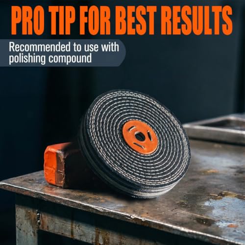 6" Extra Thick Denim Buffing Wheels with 1/2" Arbor Hole - style: 6" Denim Buffing Wheels