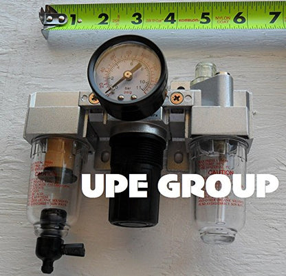 1/4" MINI COMBINATION PARTICULATE FILTER MOISTURE TRAP LUBRICATOR REGULATOR