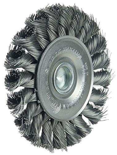 Weiler 17680 3-1/4" Stem-Mounted Knot Wire Wheel, .0118" Steel Fill, 1/4" Stem, Made in the USA - size: 0.0118" Wire Size, style: Pack of 1