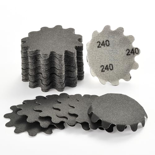 2 Inch Sanding Discs 50Pcs, 240 Grit Flex Edge Wavy Sandpaper - style: 240 Grit
