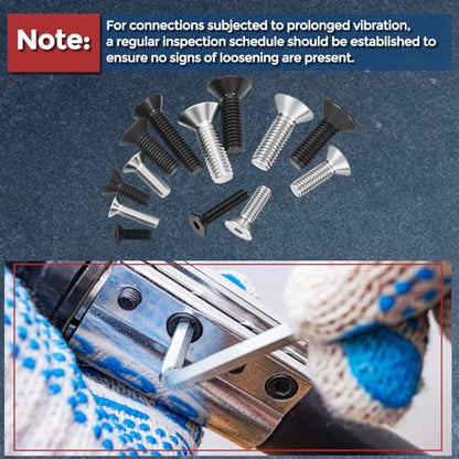 50Pcs[M4-0.7x25] Flat Head Socket Cap Screw Countersunk Bolt - size: M4-0.7x25mm