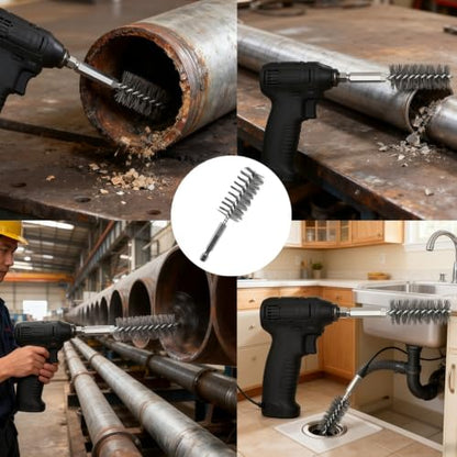 12 Pcs Stainless Steel Bore Brush Set with