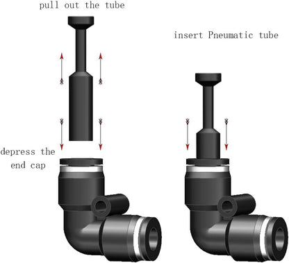 10 Pcs 14mm Plastic Push-to-Connect Pneumatic Plug Fitting - style: 14mm Pneumatic plug(10pcs)