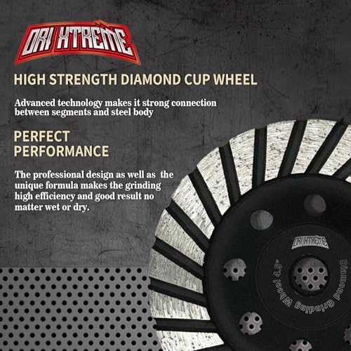 7 Inch Turbo Diamond Cup Wheel for Grinding and Cleaning Surface Stone Concrete Granite Marble Masonry Brick with 5/8-11 Threaded Angle Grinder Wheels Cup - style: 7 Inch 5/8"-11 Threaded