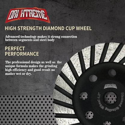 7 Inch Turbo Diamond Cup Wheel for Grinding and Cleaning Surface Stone Concrete Granite Marble Masonry Brick with 5/8-11 Threaded Angle Grinder Wheels Cup - style: 7 Inch 5/8"-11 Threaded