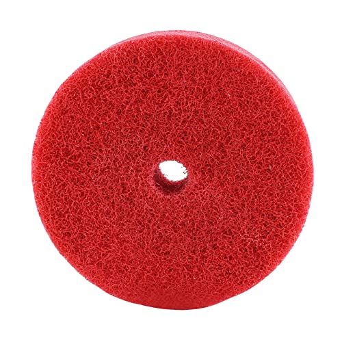 10Pcs Nylon Fiber Polishing Buffing Wheels 75mm/3" Deburring Wheel for Grinder Buffing Machine, Polishing Disc Wheel, Red - style: 3", 10Pcs, Red