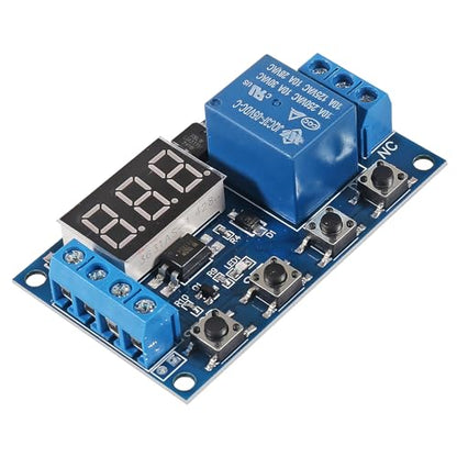 2pcs DC 6-30V Timer Relay Programmable Time Delay Relay Module Cycle Timer with LED Display Support Micro USB 5V Power Supply, Smart Home Controller