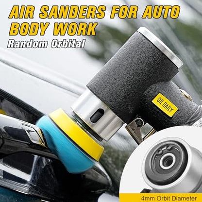 SI FANG 1'' 2'' 3'' Mini Random Orbital Air Sander Kit, Pneumatic Polisher - style: 1"2"3" Buffer&Sander Kit