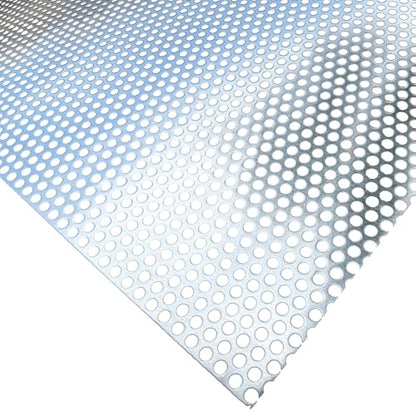 Aluminum Perforated Metal Sheets 36"x18" 16 Gauge Expanded Metal Mesh Aluminum Opening 1/5" 0.2 inch (About 5 mm) Perforated Steel Sheet Aluminum Mesh Screen Decorative Metal Mesh - size: 36" X 18"