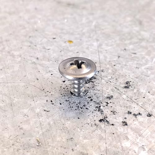 Mywish 100pcs #8×2" Self Tapping Screws for Metal, Sheet Metal Screw 410 Stainless Steel Truss Head Self Drilling Screws High-Strength Quick Tapping Screws - color: Silver, size: #8x2" (100 pcs)