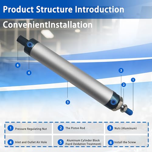 CG WEITENG Pneumatic Mini Pneumatic Cylinder MAL Single Rod Aluminum Double Acting Pneumatic Cylinder 40mm Bore 150mm Stroke(MAL40x150) - color: MAL-40 mm, size: 150 mm