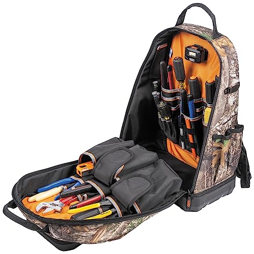 Klein Tools 62800BPCAMO Backpack Tool Bag, 40 Pockets, Camo - style: Full-Size Camo