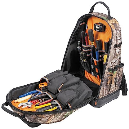 Klein Tools 62800BPCAMO Backpack Tool Bag, 40 Pockets, Camo - style: Full-Size Camo