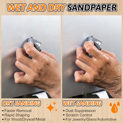 15 PCS Wet Dry Sandpaper 2000 Grit Sheets for Polishing & Finishing - color: 2000G, size: 9x11 Inch
