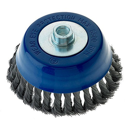 Mercer Industries 189040 - 6" x 5/8"-11 Knot Cup Brush, .014 Carbon Steel Wire - color: .014 Carbon Steel, size: 6" x 5/8"-11, style: Knot Cup