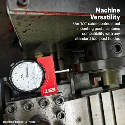 SST - Lathe Tool Post Indicator - High-Level Precision & Accuracy - Durable Construction - 5-Year Warranty Guaranteed