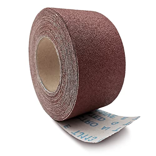 80 Grit Sandpaper Roll, 3 Inch x 49 Feet Emery Cloth Roll Aluminum Oxide Abrasive Paper Roll Continuous Sandpaper for Metalworking, Woodworker, Furniture Repair, Sanding Automotive Plumbing - size: 80 Grit