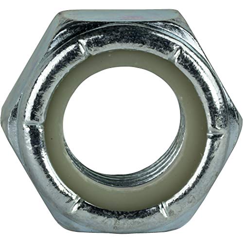 Fastenere Nylon Insert Hex Lock Nuts #4-40 Grade 2 Zinc, Clear Finish, Vibration-Resistant, Durable Hardware Nuts for Secure Fastening, Locking Nut, (100-Pack) - size: #4-40 (100 Pack)