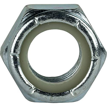 Fastenere Nylon Insert Hex Lock Nuts - 1/4"-20 Grade 2 Zinc, Clear Finish, Corrosion-Resistant, Durable Hardware Nuts for Secure Fastening, Locking Nut, (100-Pack) - size: 1/4"-20 (100 Pack)
