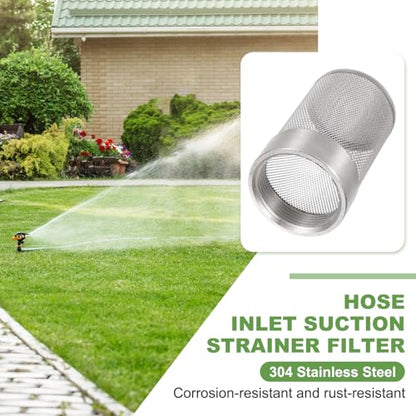 uxcell 2 Inch 304 Stainless Steel Filter Head, Hose Suction Strainer - size: 2" (DN50)